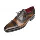Paul Parkman Camel / Olive Genuine Leather Men's Captoe Oxford Dress Shoes 024-OLV