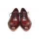 Paul Parkman Burgundy Genuine Leather Men's Side Handsewn Split-toe Oxford Dress Shoes 054-BUR