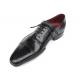 Paul Parkman Black Genuine Leather Captoe Dress Shoes 5032-BLK