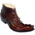 Pecos Bill  "Coronado" Brown All-Over Hornback Crocodile With Four Crocodile Tails Ankle Boots