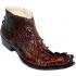 Pecos Bill  "Coronado" Brown All-Over Hornback Crocodile With Four Crocodile Tails Ankle Boots