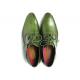 Paul Parkman Green Genuine Leather Ghillie Lacing Handsewn Oxford Shoes 022-GREEN