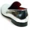 Fiesso Silver Patent Slip On Leafer FI7548.
