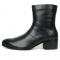 Fiesso Black Boot High Heel with Zipper FI7540.