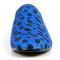 Fiesso Black / Blue Leopard Print Pony Hair Slip On Loafer FI7532.