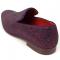 Fiesso Purple Suede Purple Rhinestones Slip on Loafer FI7525.