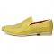 Fiesso Gold Suede Gold Rhinestones Slip on Loafer FI7525.