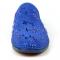 Fiesso Blue Suede Rhinestones Spikes Slip on Loafer FI7516.