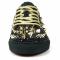 Fiesso Black Glitter Gold Spikes Low Cut Sneaker FI2429.