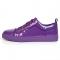 Fiesso Purple Patent Lace up Low Cut Leather Sneaker FI2415-2.