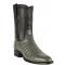 Los Altos Gray Genuine Caiman Belly Round Roper Toe Cowboy Boots 698209