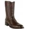 Los Altos Brown Genuine Ostrich Round Roper Toe Cowboy Boots 690307