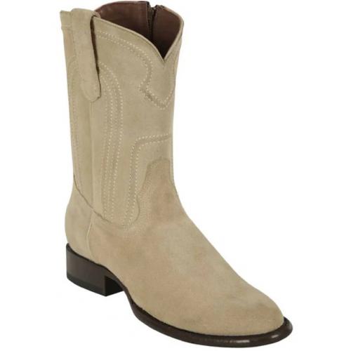 Los Altos Oryx Genuine Suede Round Roper Toe With Zipper Style Cowboy Boots 69Z6611