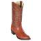 Los Altos Cognac Genuine Ostrich Leg Round Toe Cowboy Boots 650503