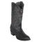 Los Altos Black Genuine Teju Lizard Round Toe Cowboy Boots 65G0705