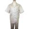 Successos Tan 100% Linen 2 Pc Outfit With Geometric Embroidered Design And Multi Color Rhine Stones SP3279