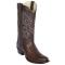 Los Altos Brown Genuine Caiman Belly Medium Square Toe Cowboy Boots 588207