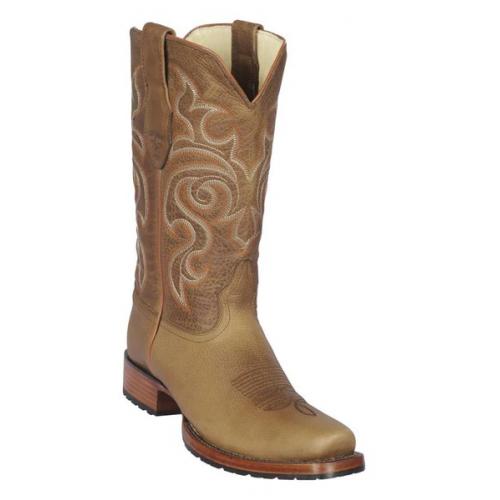 Los Altos Honey Genuine Premium Rage Leather 7X Toe Cowboy Boots 58T9951