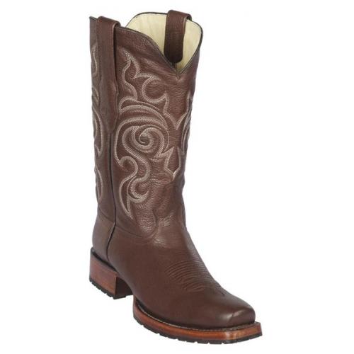 Los Altos Brown Genuine Premium Rage Leather 7X Toe Cowboy Boots 58T2707