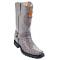 Los Altos Gray Genuine Full Quill Ostrich Motorcycle Square Toe Cowbot Boots 55T0309