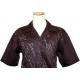 Successos Chocolate Brown With Gold Stitch And Lurex Embroidered Design 100% Linen 2 Pc Outfit  SP3274