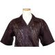 Successos Chocolate Brown With Gold Stitch And Lurex Embroidered Design 100% Linen 2 Pc Outfit  SP3274