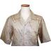 Successos Tan With Brown Stitch And Lurex Embroidered Design 100% Linen 2 Pc Outfit  SP3274