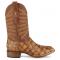 Los Altos Cognac Matte Genuine Pirarucu Fish Square Toe Cowboy Boots 8221070