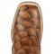 Los Altos Cacao Chedron Genuine Pirarucu Fish Square Toe Cowboy Boots 8221050