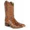 Los Altos Cacao Chedron Genuine Pirarucu Fish Square Toe Cowboy Boots 8221050