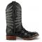 Los Altos Black Genuine Pirarucu Fish Square Toe Cowboy Boots 8221005