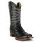 Los Altos Black Genuine Pirarucu Fish Square Toe Cowboy Boots 8221005