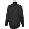 Manzini Black Self Embroidered Button Down High-Collar  Long Sleeves 100% Cotton High-Collar Shirt MZ-65
