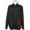 Manzini Black With Red Embroidered Emblem Long Sleeves 100% Cotton High-Collar Shirt MZ-69