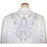 Pronti White With Silver Grey Embroidery With Silver Metal Studs Blazer B3161