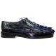 Romano "Lucas" Navy Blue Genuine Crocodile Tail/Eel  Shoes