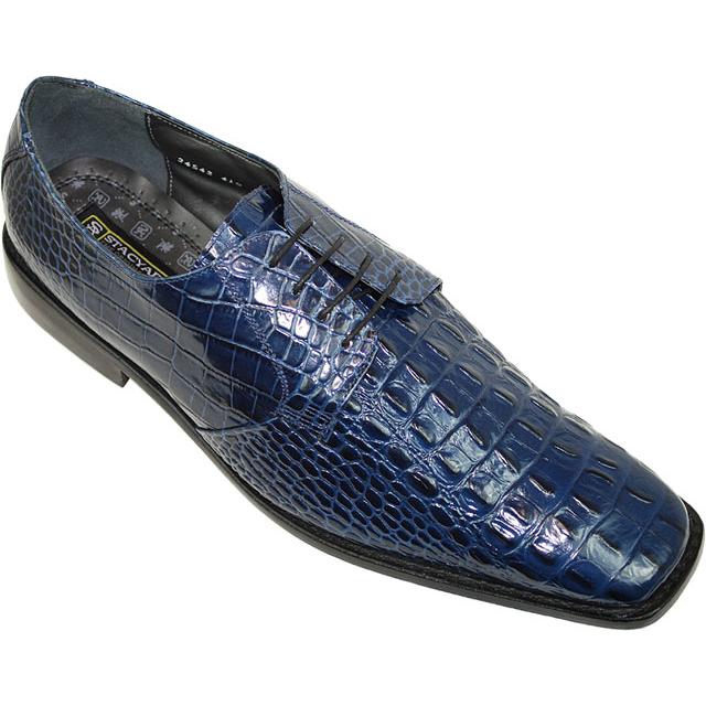 Stacy Adams Merrick Navy Blue Hornback Alligator Print Shoes - $79.90 ...