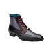 Belvedere "Greco" Black/Gray/Burgundy Genuine Genuine Ostrich Quill and Italian Leather Boots R79.