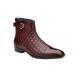 Belvedere "Libero" Ant. Dark Burgundy Cap-Toe Genuine Ostrich Leg and Quilted Leather Boots R80.