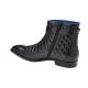 Belvedere "Libero" Black Cap-Toe Genuine Ostrich Leg and Quilted Leather Boots R80.