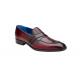 Belvedere "Tornado" Ant. Burgundy Genuine American Alligator and Italian Calf Slip-on Shoes R74.