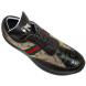Mauri 8761 Brown / Taupe Genuine Crocodile And Nappa Leather/Mauri Fabric Casual Sneakers With Silver Mauri Crocodile Head