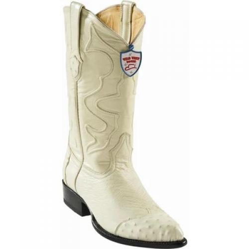 Wild West Winterwhite Genuine Ostrich Wingtip Cowboy Boots 2990404