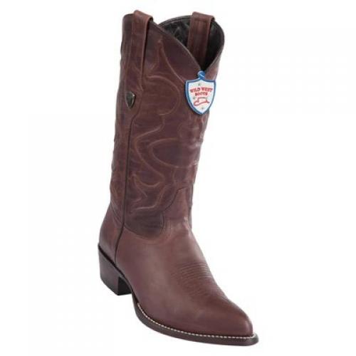 Wild West Brown Genuine Desert Leather J Toe Cowboy Boots 2995007