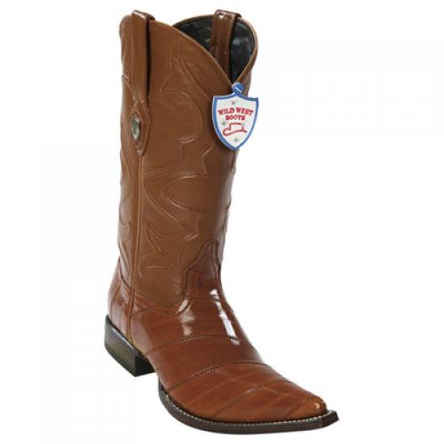 Wild West Walnut Genuine Rage Leather 3x Toe Cowboy Boots 2959940