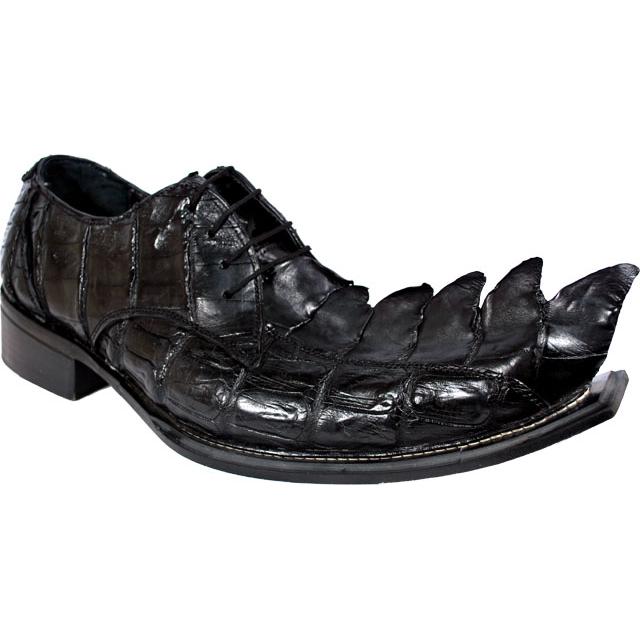 La Scarpa Black Hornback Crocodile Skin Shoes, The Best Men's Crocodile  Shoes