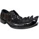 La Scarpa "Wicked 37" Black All-Over Hornback Crocodile With Giant Crocodile Tail Shoes