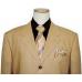 Giorgio Sanetti Dark Peach With Cream Windowpane Super 150's 100% Wool Suit 99029