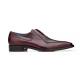 Belvedere "Biagio" Antique Burgundy Genuine Ostrich / Italian Calf Leather Lace-Up Dress Shoes B13.