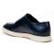 Belvedere "Marcio" Navy Genuine Nappa Leather Hybrid Double Buckle Shoes.